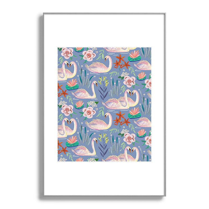 Swan Pattern Framed Art Print Gallery Image 137