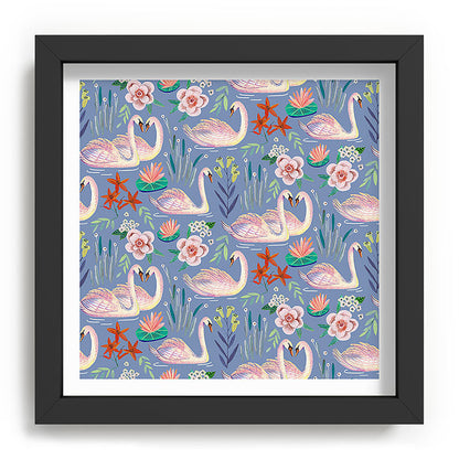 Swan Pattern Framed Art Print Gallery Image 90