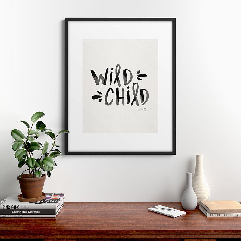 Wild Child - Black Framed Art Print Gallery Image 9