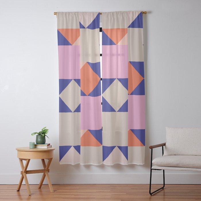 Geometric Shapes 217 Window Curtain Gallery Image 13
