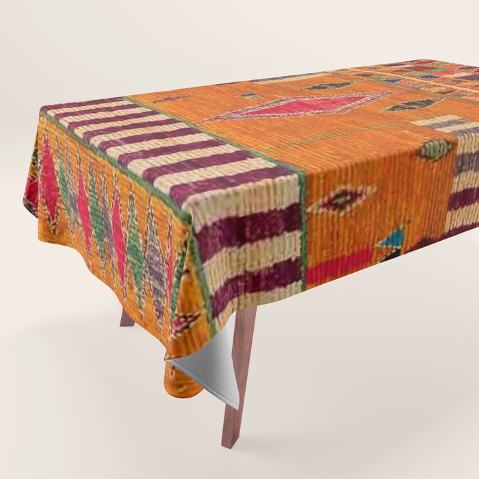 Orange Traditional Moroccan Design Tablecloth Gallery Image 1