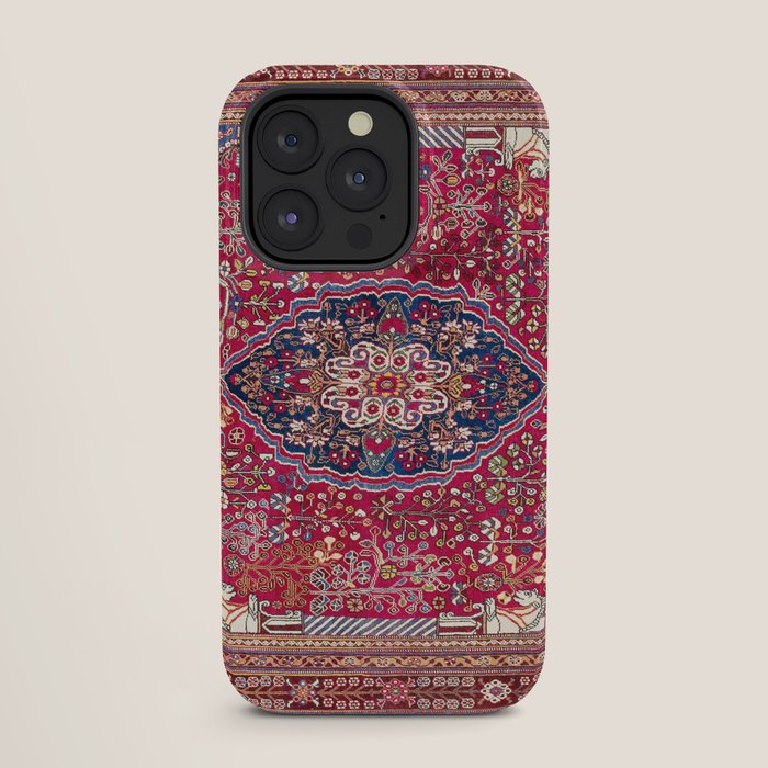 Qashqaâi Antique Fars Persian Rug Print iPhone Case Gallery Image 27