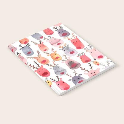 Christmas Winter Cute Reindeers Notebook Gallery Image 1