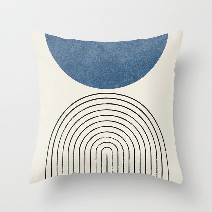 Arch Balance Blue Throw Pillow Gallery Image 6