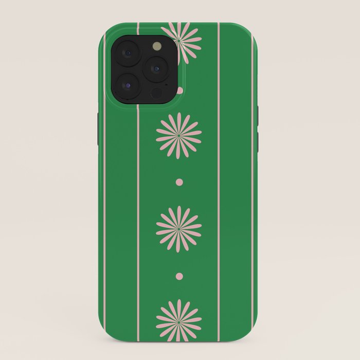 Daisy Stripes Green and Pink Pattern iPhone Case Gallery Image 40