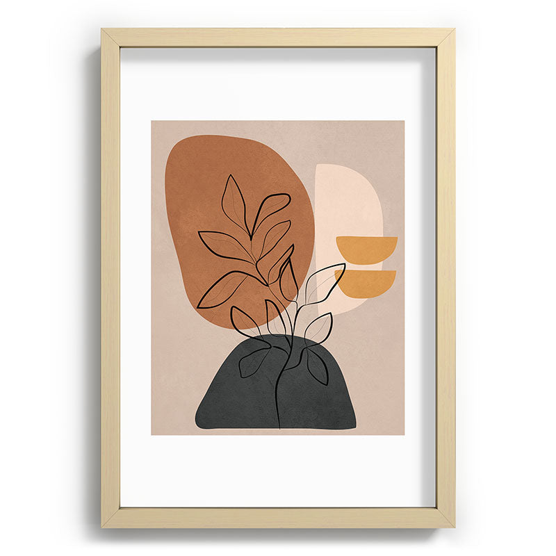 Abstract Minimal Plant 1 Framed Art Print Gallery Image 71