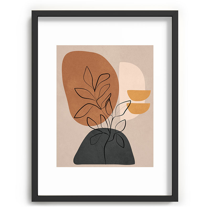 Abstract Minimal Plant 1 Framed Art Print Gallery Image 61