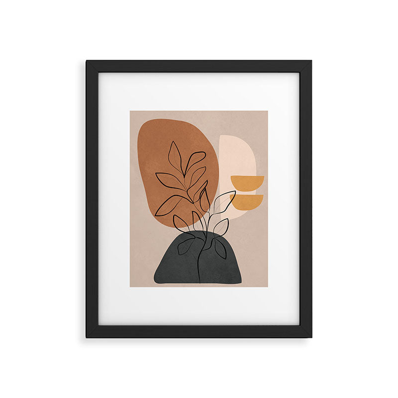 Abstract Minimal Plant 1 Framed Art Print Gallery Image 2