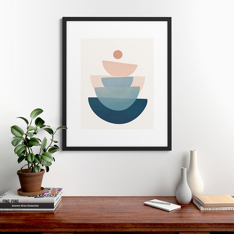 Abstract Minimal Shapes 31 Framed Art Print Gallery Image 48