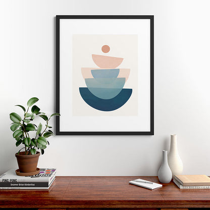 Abstract Minimal Shapes 31 Framed Art Print Gallery Image 48