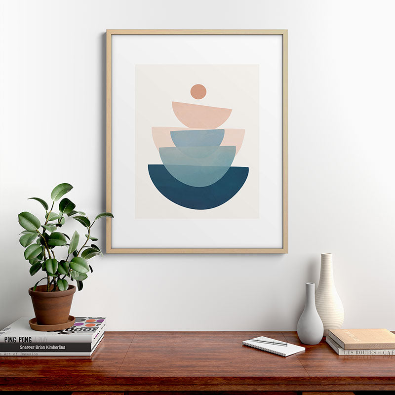 Abstract Minimal Shapes 31 Framed Art Print Gallery Image 29