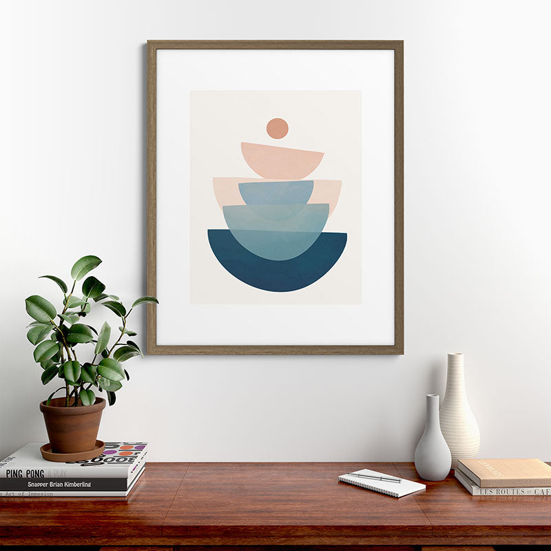 Abstract Minimal Shapes 31 Framed Art Print Gallery Image 58