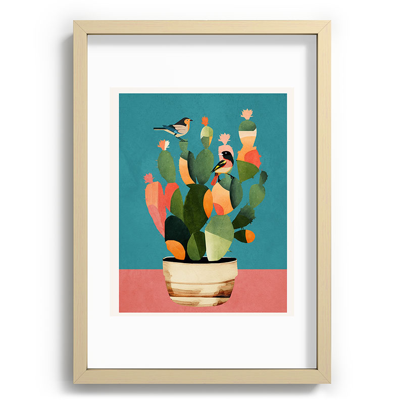 Cactus and Birds 2 Framed Art Print Gallery Image 71