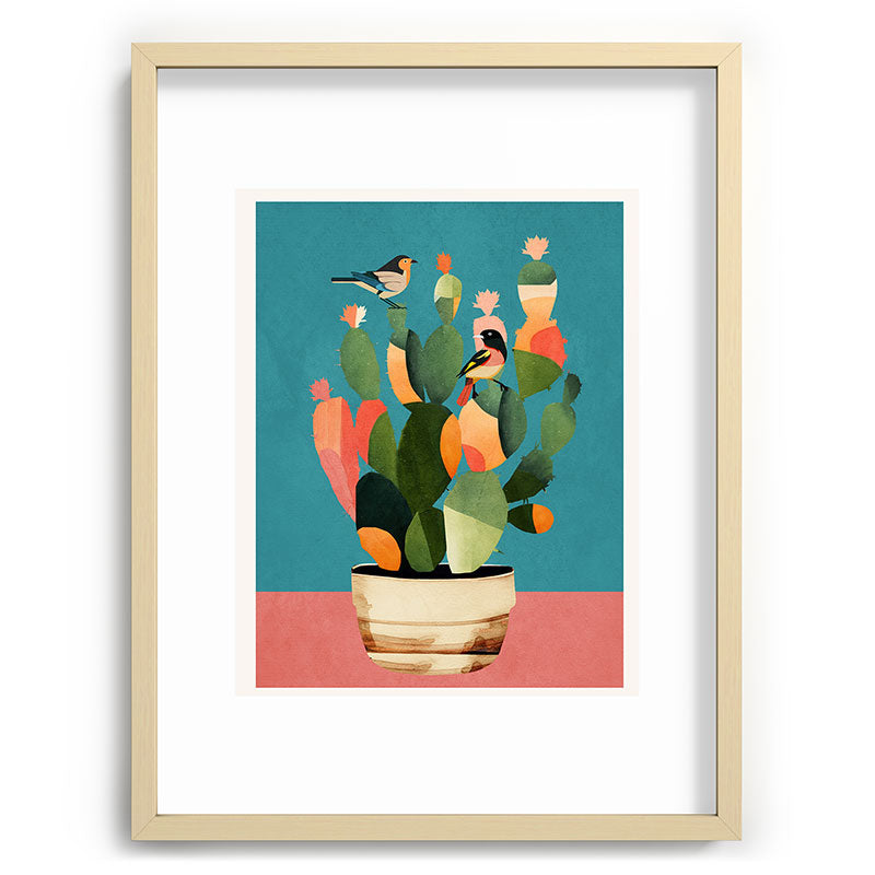 Cactus and Birds 2 Framed Art Print Gallery Image 72