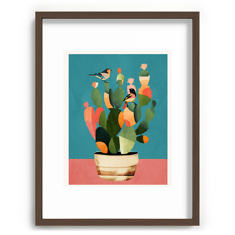Cactus and Birds 2 Framed Art Print Gallery Image 67