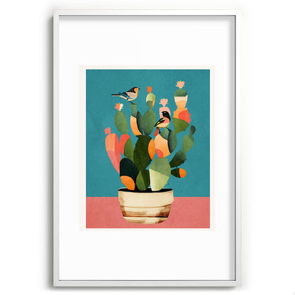 Cactus and Birds 2 Framed Art Print Gallery Image 80