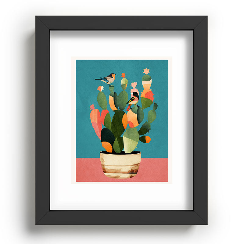 Cactus and Birds 2 Framed Art Print Gallery Image 57