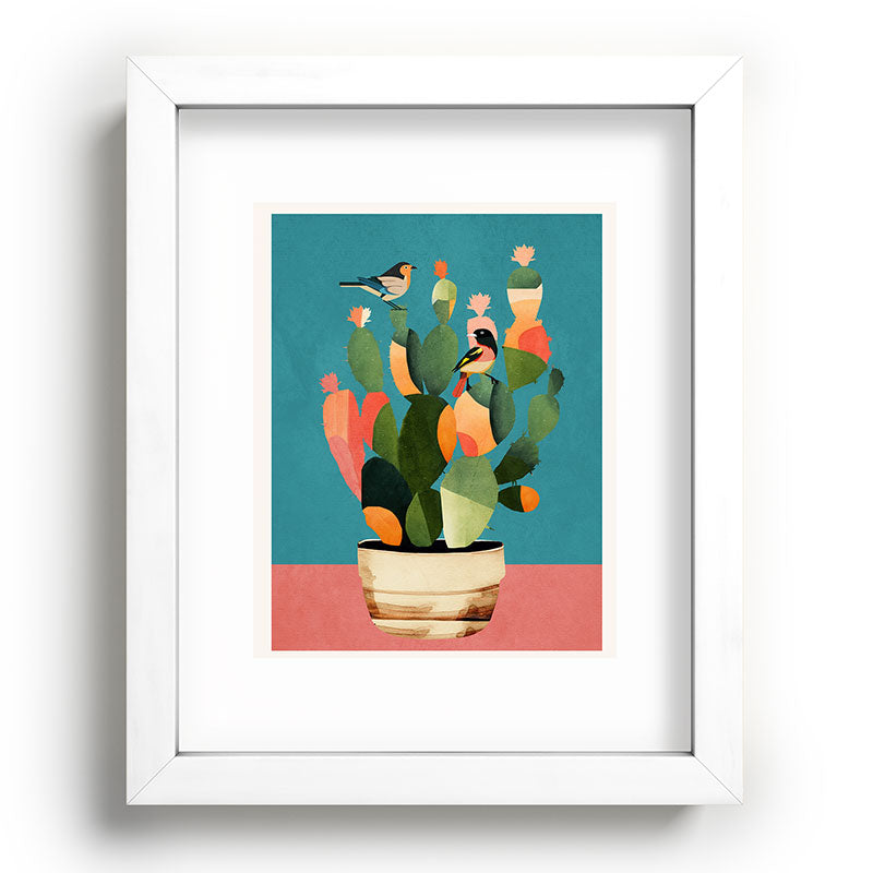 Cactus and Birds 2 Framed Art Print Gallery Image 75
