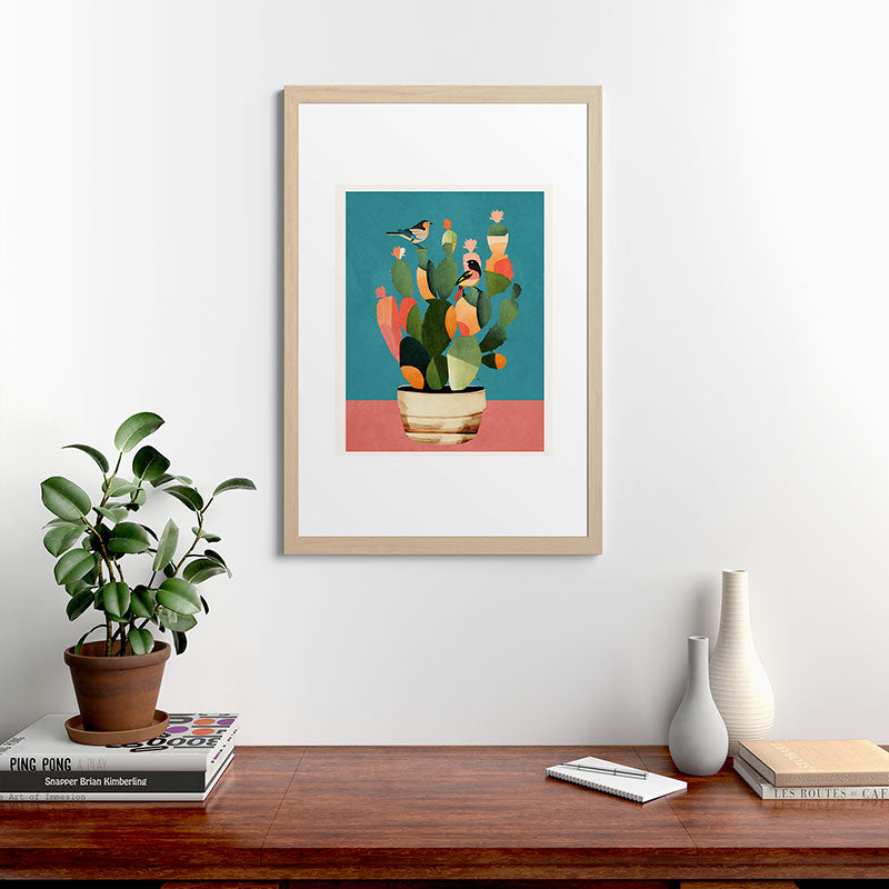 Cactus and Birds 2 Framed Art Print Gallery Image 48