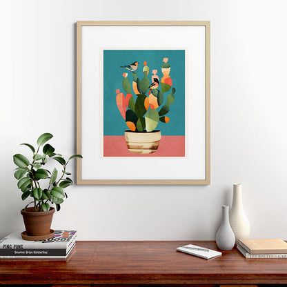 Cactus and Birds 2 Framed Art Print Gallery Image 49
