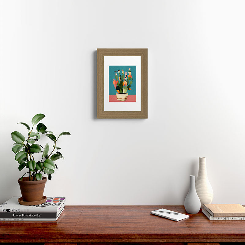 Cactus and Birds 2 Framed Art Print Gallery Image 38