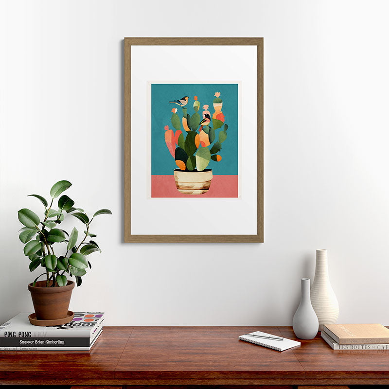 Cactus and Birds 2 Framed Art Print Gallery Image 41