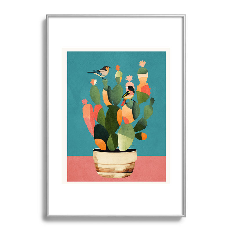 Cactus and Birds 2 Framed Art Print Gallery Image 97