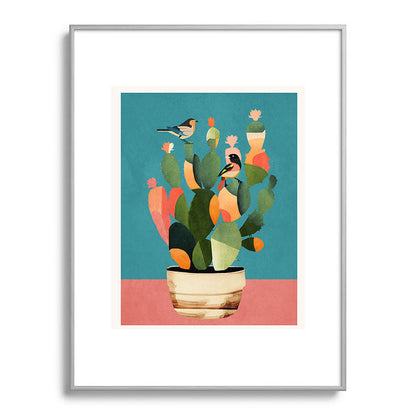 Cactus and Birds 2 Framed Art Print Gallery Image 99