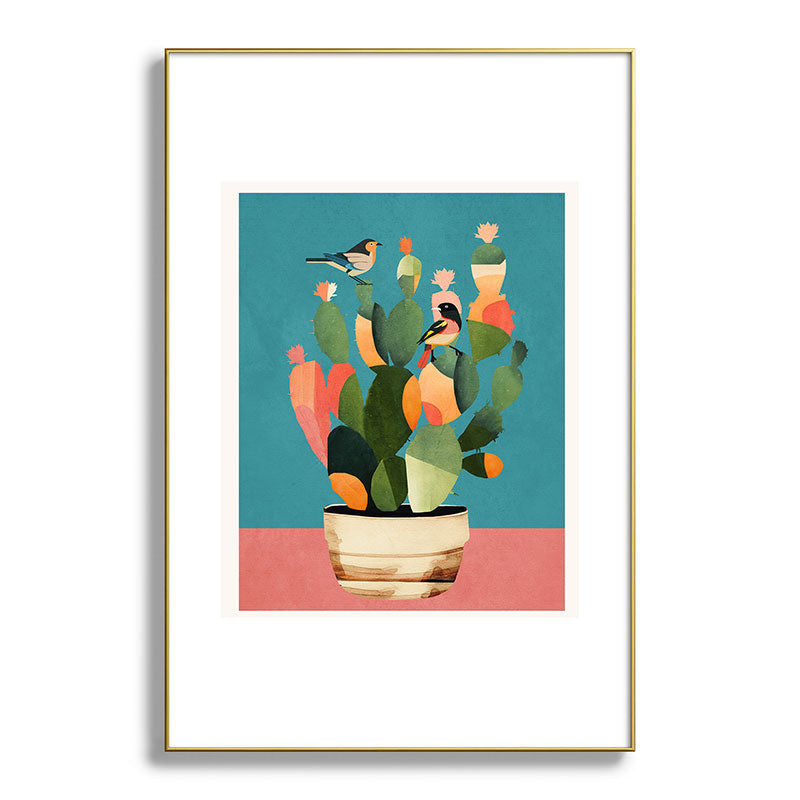 Cactus and Birds 2 Framed Art Print Gallery Image 93