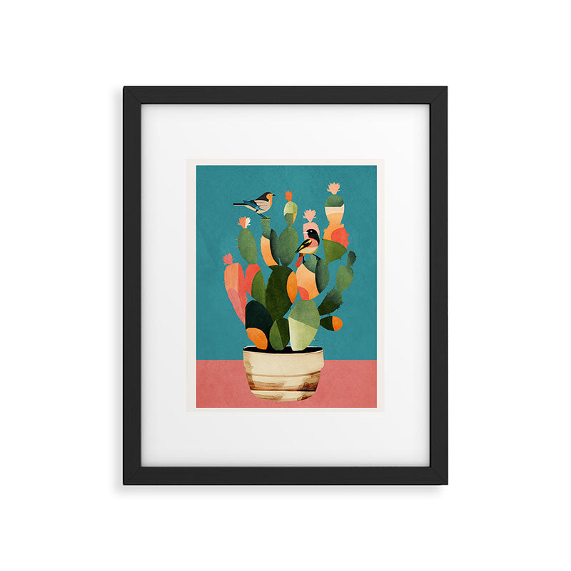 Cactus and Birds 2 Framed Art Print Gallery Image 5