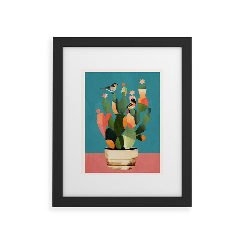 Cactus and Birds 2 Framed Art Print Gallery Image 34