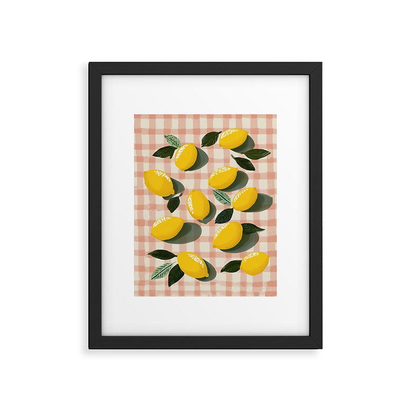 Lemon Picnic Still Life Framed Art Print Gallery Image 5