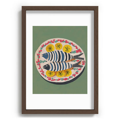 Mediterranean Fish Plate Framed Art Print Gallery Image 65