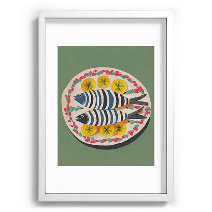 Mediterranean Fish Plate Framed Art Print Gallery Image 77