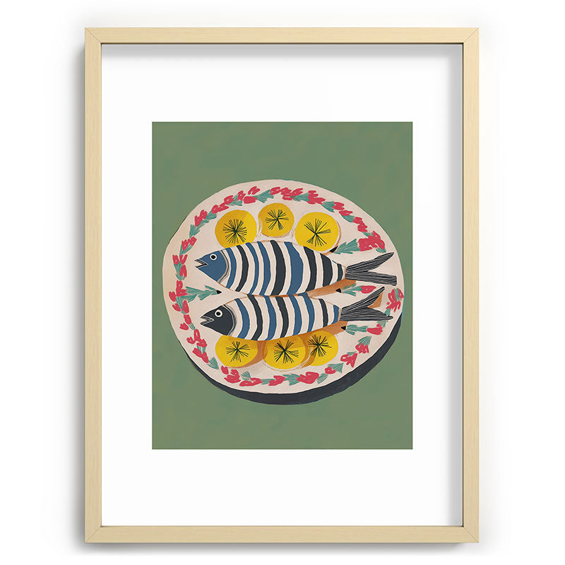 Mediterranean Fish Plate Framed Art Print Gallery Image 72