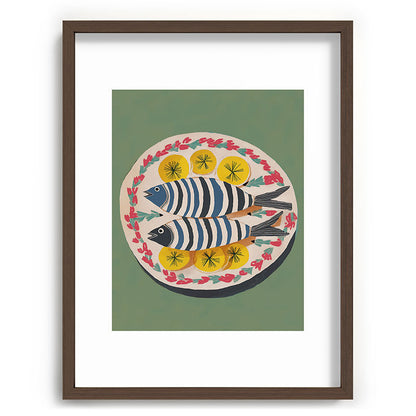 Mediterranean Fish Plate Framed Art Print Gallery Image 66