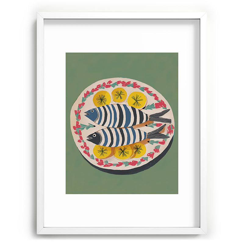 Mediterranean Fish Plate Framed Art Print Gallery Image 78