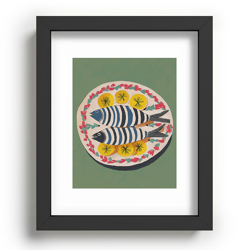 Mediterranean Fish Plate Framed Art Print Gallery Image 57
