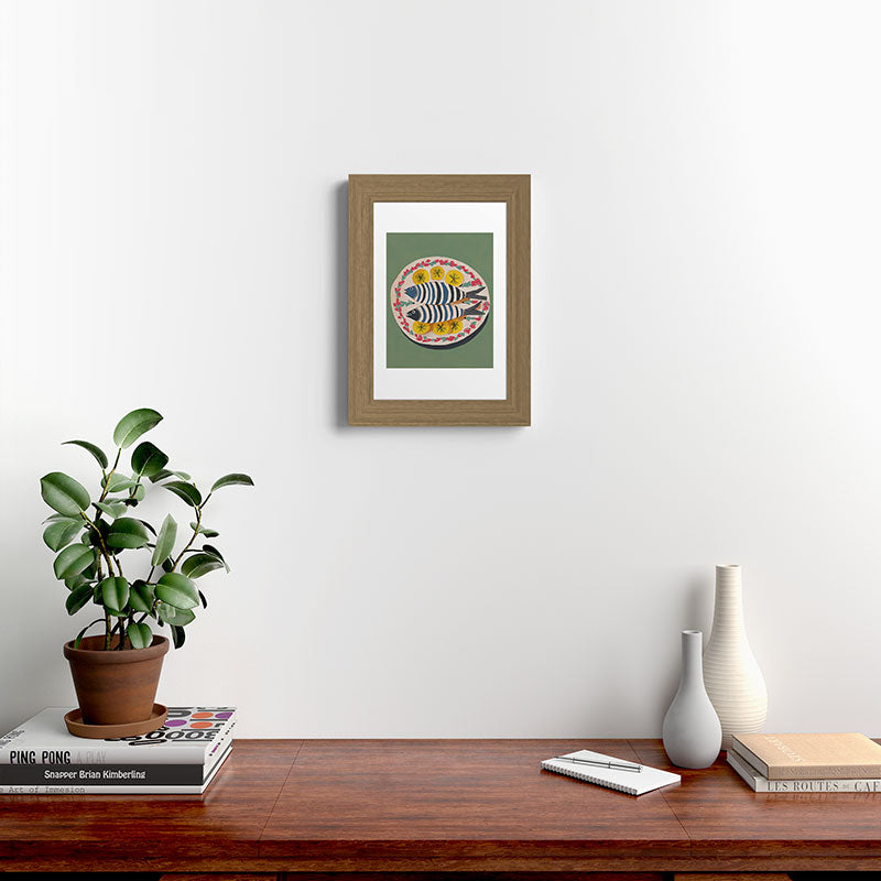 Mediterranean Fish Plate Framed Art Print Gallery Image 38