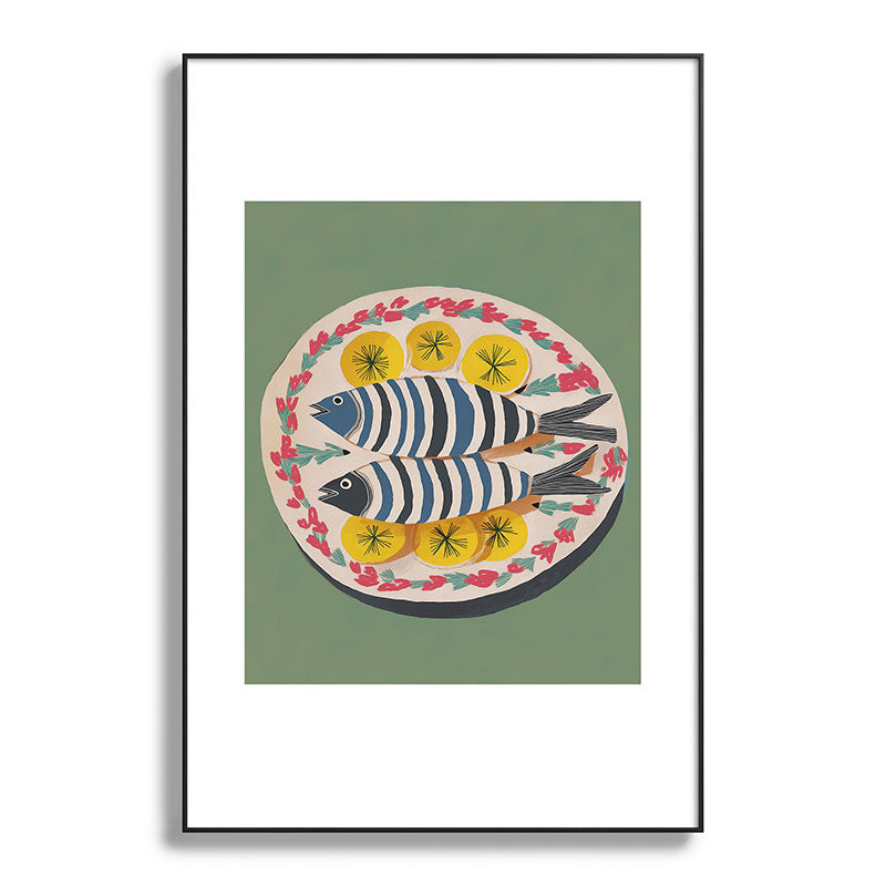 Mediterranean Fish Plate Framed Art Print Gallery Image 87