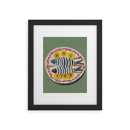 Mediterranean Fish Plate Framed Art Print Gallery Image 33