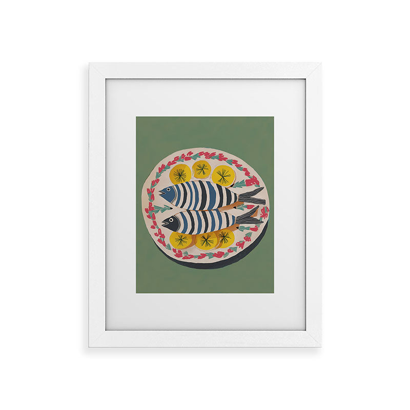 Mediterranean Fish Plate Framed Art Print Gallery Image 55
