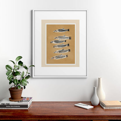 Minimal Fish Study Framed Art Print Gallery Image 28