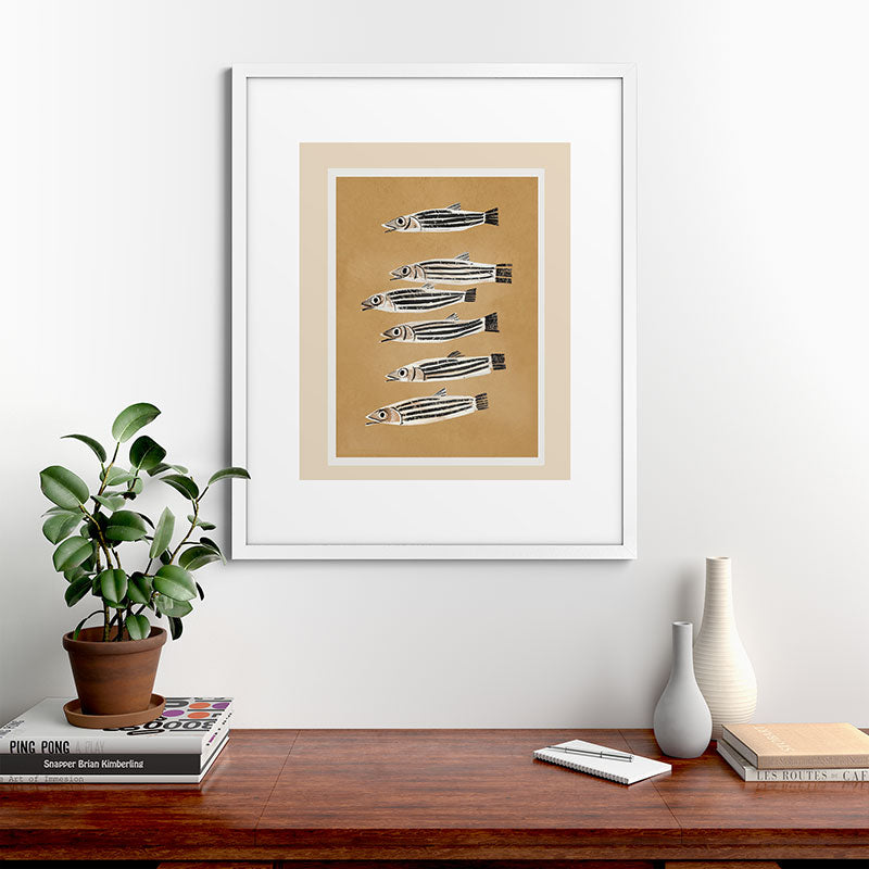 Minimal Fish Study Framed Art Print Gallery Image 56