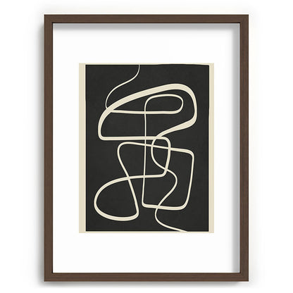Modern Abstract Lines - Noir Framed Art Print Gallery Image 67