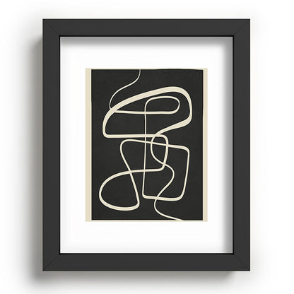 Modern Abstract Lines - Noir Framed Art Print Gallery Image 57