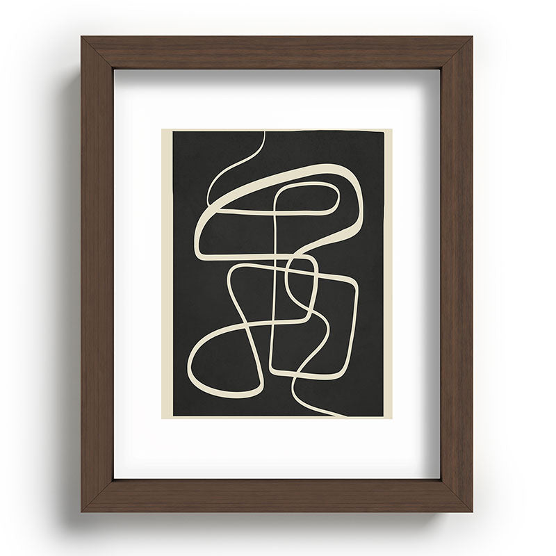Modern Abstract Lines - Noir Framed Art Print Gallery Image 63