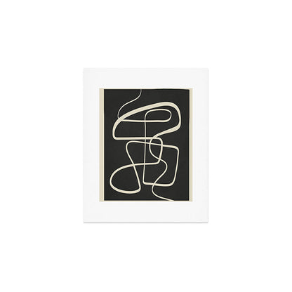 Modern Abstract Lines - Noir Art Print Gallery Image 1