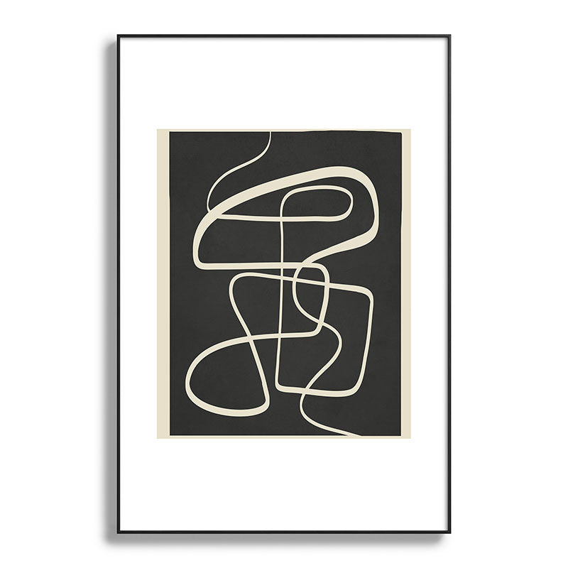 Modern Abstract Lines - Noir Framed Art Print Gallery Image 87