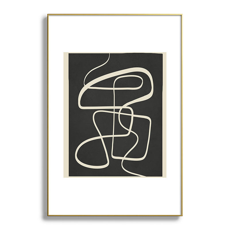 Modern Abstract Lines - Noir Framed Art Print Gallery Image 94